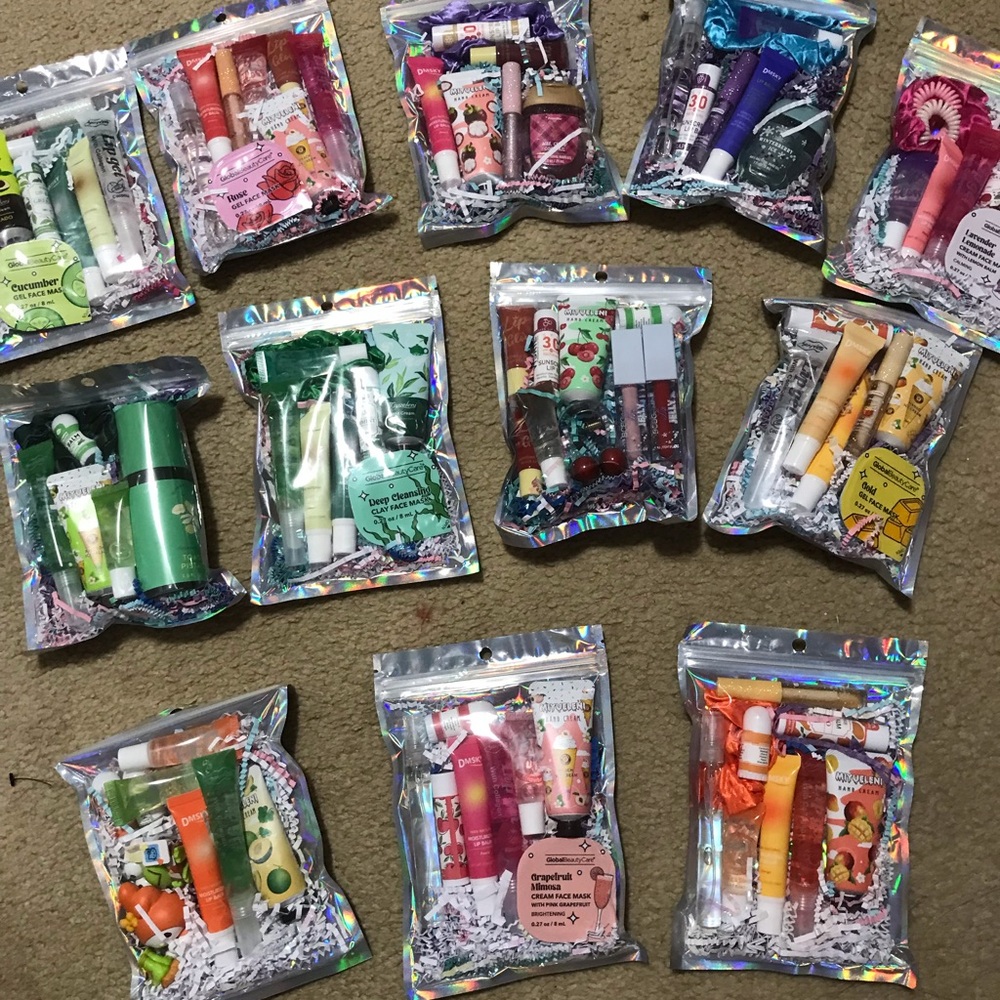 Holographic Assorted jColor Party Favor Pouch - Self-Care Mix